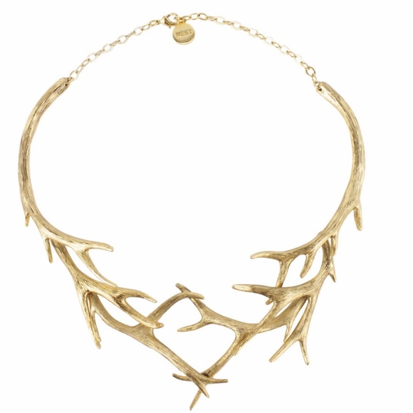 Jewelry - Gold antler necklace